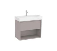 Mueble Base Suspendido Cajón Estante Abierto Lavabo con Orificio para Grifería 80x43x60cm Roca