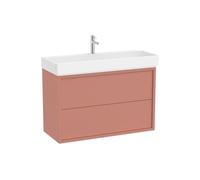 Mueble Base Suspendido con 2 Cajones y Lavabo con Orificio para Grifería 100x43x60cm Roca