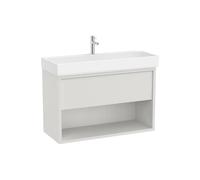 Mueble Base Suspendido con Lavabo 1 Cajón Estante Abierto 100x43x60cm Roca