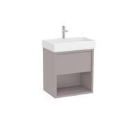 Mueble Base Suspendido con Lavabo 1 Cajón y Estante Abierto Gris Claro 60x43x60cm Roca