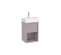 Mueble Compacto Suspendido con Cajón Estante Abierto y Lavabo Porcelana 45x36x60cm Roca
