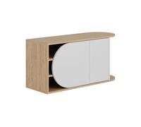 Hanah Home Nova Shoe Bench - Roble y Blanco