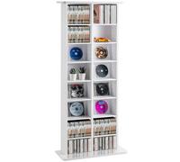 Mueble de almacenamiento multimedia VEVOR, estante para DVD de 8 capas con capacidad para 464 CD, estantes ajustables para CD, 16 compartimentos, protege y organiza colecciones de música, películas, v