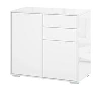 Mueble de almacenamiento tipo buffet HOMCOM, práctico armario de almacenamiento con 2 cajones y 2 armarios con puertas, estantes ajustables, para s