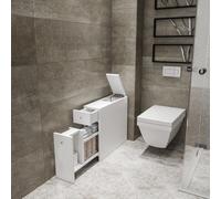 Mueble de baño,100% Tablero de aglomerado rechapado en melamina, Color Blanco