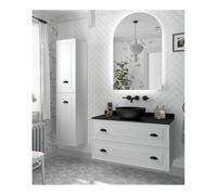 Mueble de Baño 2 Cajones Salgar Renoir 100 cm Blanco - Sin espejo / Sin lavabo / Sin encimera + Sin tiradores opcionales + Sin columna