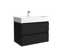 Mueble de baño bequia 100cm + lavabo cerámica | negro mate|100x45x66