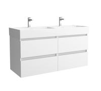 Mueble de baño bequia 120cm + lavabo cerámica | blanco mate|120x45x66