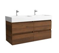 Mueble de baño bequia 120cm + lavabo cerámica | nogal|120x45x66
