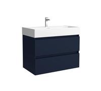 Mueble de baño bequia 80cm + lavabo cerámica | azul mate|80x45x66