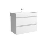 Mueble de baño bequia 80cm + lavabo cerámica | blanco mate|80x45x66
