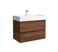 Mueble de baño bequia 80cm + lavabo cerámica | nogal|80x45x66