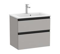 Roca Mueble de baño Unik The Gap 60 cm gris mate con lavabo y 2 cajones