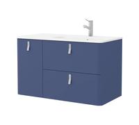 Salgar Mueble de baño con lavabo Uniiq 120cm Azul - sin sifón ni desagüe - set patas - NG Negro