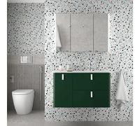 Salgar Mueble de baño con lavabo Uniiq 120 cm – sifón clicker, sin set de patas, camerino BL Blanco
