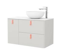Salgar Mueble de baño con lavabo Uniiq 90 cm - Sin espejo, sin sifón y sin desagüe + BL Blanco