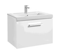 Roca Mueble de baño Unik Prisma 60 cm Blanco brillo con lavabo y 1 cajón
