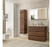 Salgar Mueble baño Spirit con lavabo 3 cajones, separadores, sin espejo ni sifón/desagüe, módulo pilar