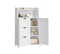 Mueble de baño con multienchufe cajones y estantes ajustables
