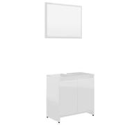 Mueble de baño: Conjunto de mueble para lavabo con espejo y soporte para papel higiénico