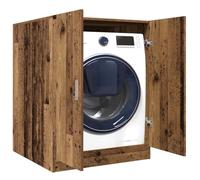 Mueble de baño de madera vintage con puertas, 71 x 71,5 x 91,5 cm, mueble de almacenamiento para secadora y cambiador, muebles elegantes Adora para espacios nized