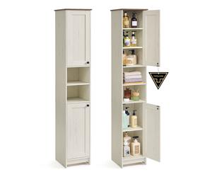 Mueble de baño estrecho con estantes ajustables