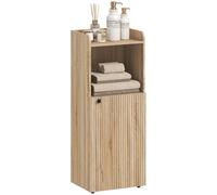 Mueble de baño HOMCOM, armario estrecho para baño de 4 niveles, 1 armario, compartimento abierto, estante ajustable, mueble de almacenamiento para inodoro, espacios pequeños, 40x31x104 cm, roble
