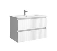 Mueble de Baño Kira 100cm Blanco Mate 2 cajones Lavabo 1 poza Porcelana