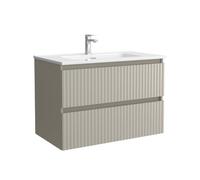 Mueble de Baño Kira 70cm Gris Mate 2 cajones Lavabo 1 poza Porcelana