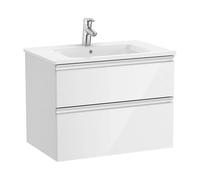 Roca Mueble baño Unik The Gap 70cm lavabo central blanco - con toallero, sin patas, con caja org.