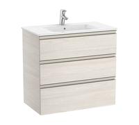Roca Mueble baño Unik The Gap 80cm Lavabo central Fresno - Toallero/patas/caja sin/con, 2 colgadores