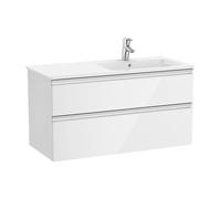 Roca Mueble baño Unik The Gap 100cm Lavabo derecho Blanco – Con toallero, con caja organizadora