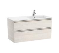 Roca Mueble baño Unik The Gap 100 cm Lavabo dcho. Fresno - Con toallero, sin patas, con caja org.