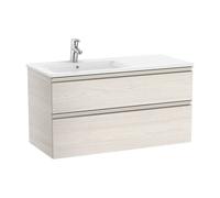 Roca Mueble de baño Unik The Gap 100 cm lavabo izquierdo fresno, con toallero y caja organizadora