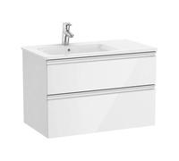 Roca Mueble baño Unik The Gap 80cm Lav.izq Blanco brillo toallero, patas, caja org. - Sin set 2 col