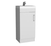 Mueble de Baño Madrid con 1 puerta y almacenamiento inferior , blanco , 83 cm X 40 cm X 33 cm Blanco