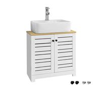 Mueble de baño para baño, color blanco y natural, 60 x 30 x 59 cm bzr40-w sobuy 30 cm