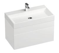 Mueble de baño para debajo del lavabo RAVAK Natural, blanco, con alto brillo, dimensiones: 800 x 450 x 450 mm, código: X000001052