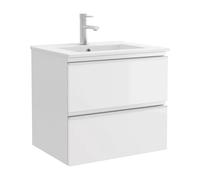 Salgar Mueble de baño Spirit 60 cm Blanco Brillo - Sin patas, sin separadores, sin sifón ni desagüe