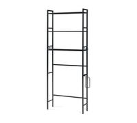 Mueble de baño sobre el inodoro ljukhobro metal 164x64x20cm - negro [en.casa]