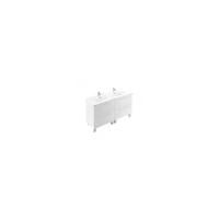 Mueble de baño suspendido de 120 cm en tablero aglomerado color blanco área Denia de Unisan - Sin espejo