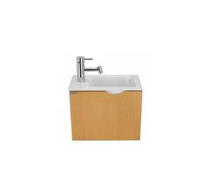 Mueble de baño suspendido MDF color haya moderno y elegante Alicante de Unisan