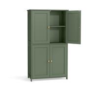 Mueble de Baño Verde 2 Estantes Regulables y 4 Puertas