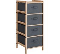 Mueble de baño Vicco Bruno Gris 34.5 x 86 cm con 4 cajones de tela, Model 49380