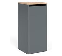 Mueble de baño Vicco Viktor Antracita/roble dorado 40.2 x 88.2 cm con cesto para la ropa, Model 55163