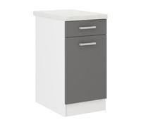 Ultra Mueble bajo de cocina L 40 cm con encimera incluida - Gris