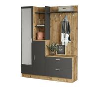 Mueble de entrada con espejo incluido de madera nobilitada