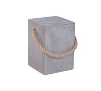 Mueble de exterior, de hormigon cuerda, mesita auxiliar mate, en color gris, medidas 35x35x46 cm Fijalo
