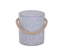 Mueble de exterior, de hormigon cuerda, mesita auxiliar terrazo, en color gris, medidas 40x40x45 cm Fijalo