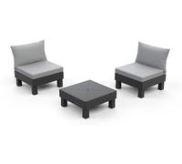 Mueble de jardín Keter Elements, juego modular para balcón, color gris